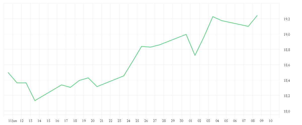 Chart zur Monatsentwicklung von Amundi S&P World Information technology Screened UCITS ETF Dist
