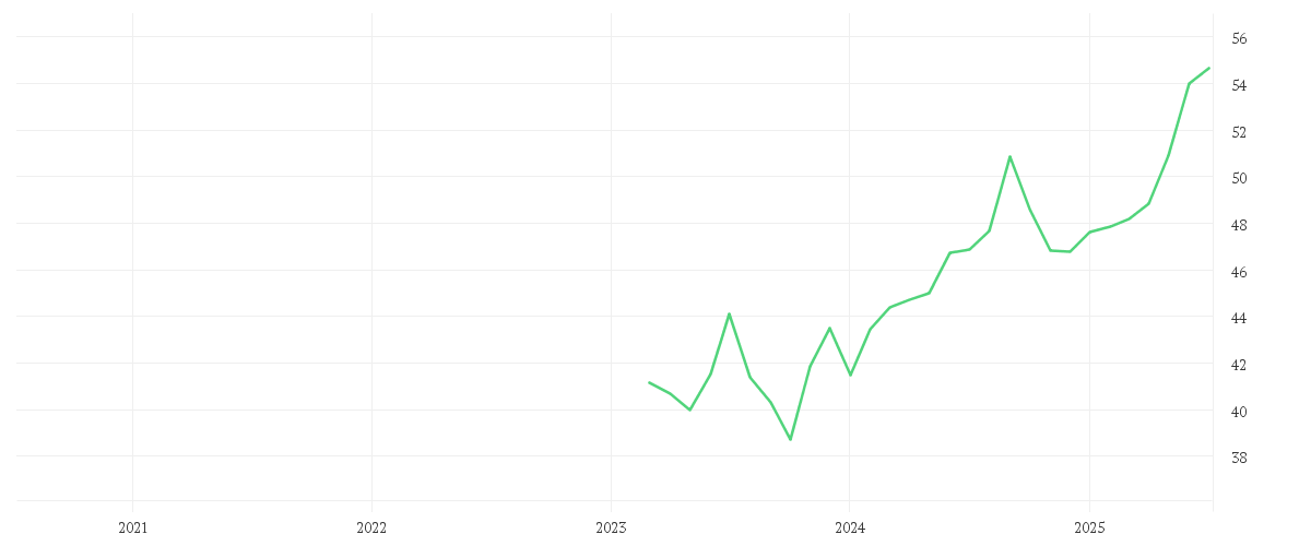 Chart zur Entwicklung der letzten fünf Jahre von AMUNDI MSCI EMERGING MARKETS II UCITS ETF DIST