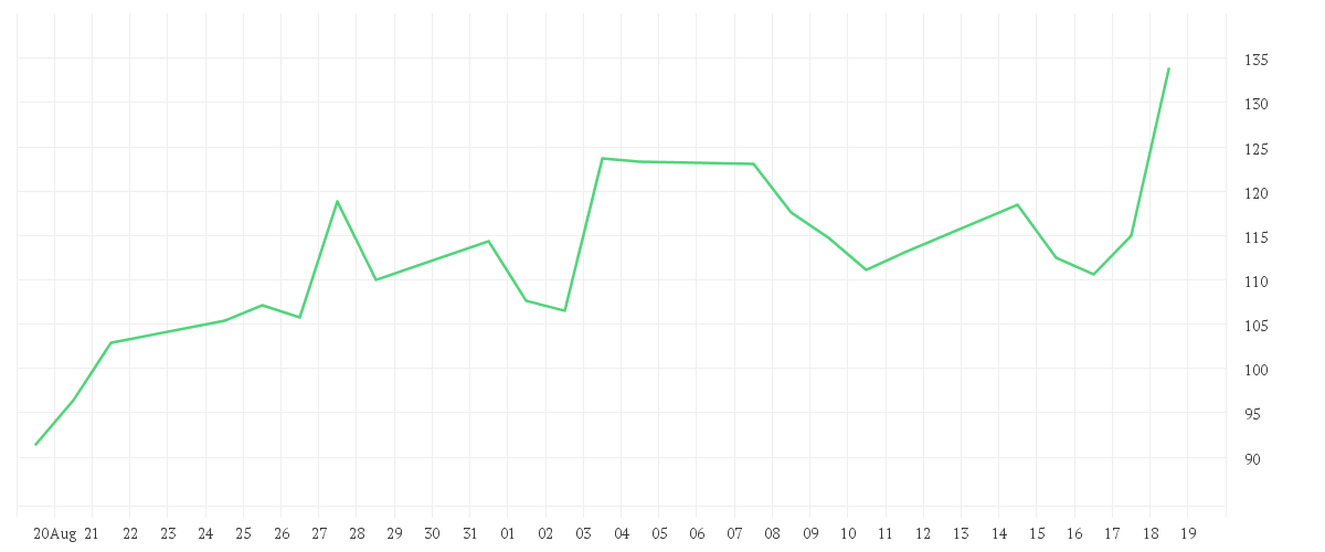 Chart zur Monatsentwicklung von STRATEGY A NEW DL-001