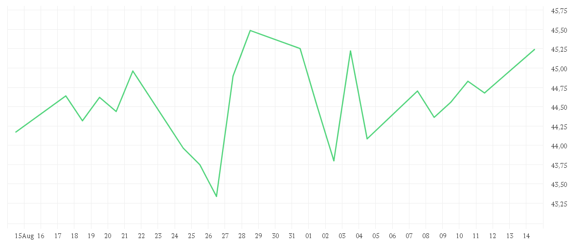 Chart zur Monatsentwicklung von DR.ING.H.C.F.PORSCHE VZOI