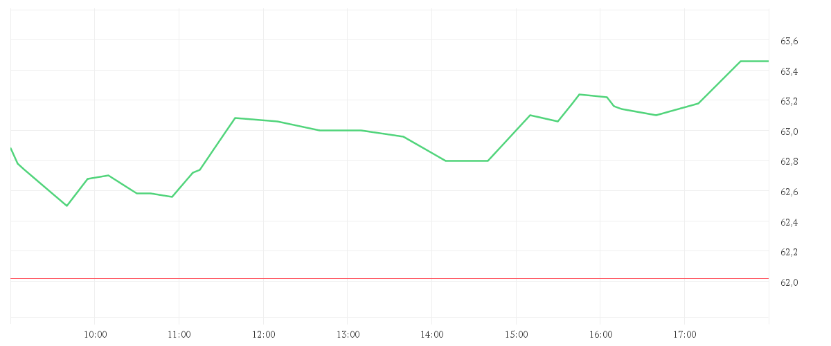 Chart zur Tagesentwicklung von BRENNTAG SE NA O.N.