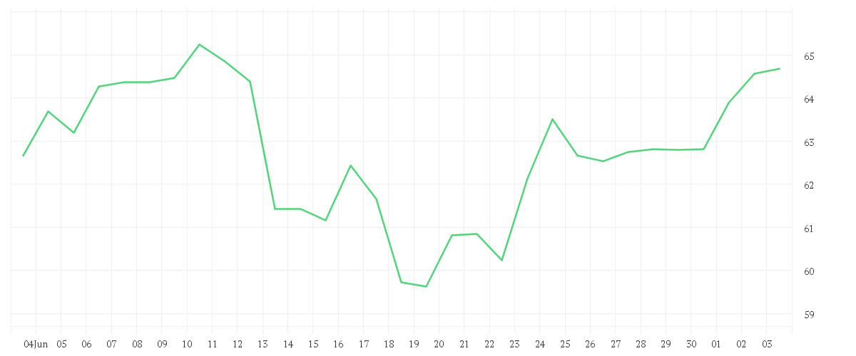 Chart zur Monatsentwicklung von PAYPAL HDGS INC.DL-,0001
